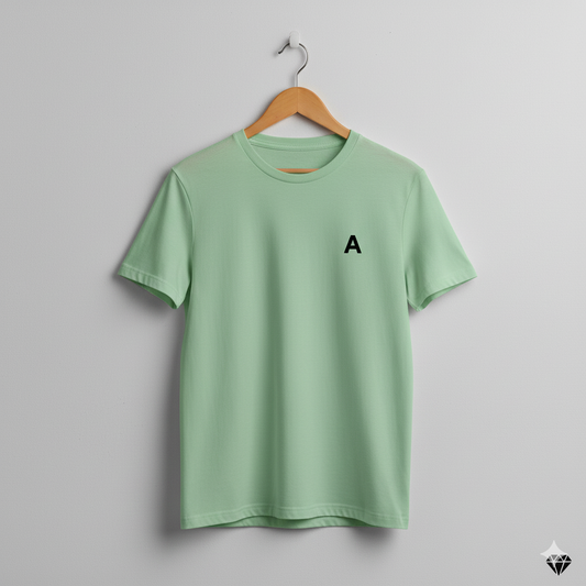 Light Green Regular Fit Plain Tshirts
