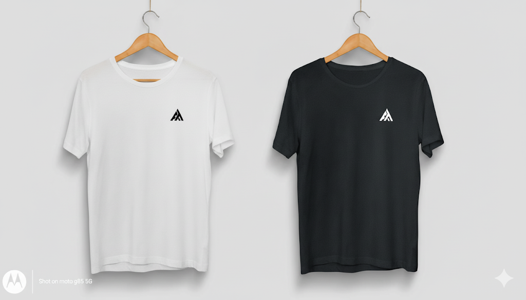Black Regular Fit Plain Tshirts