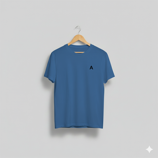 Blue Regular Fit Plain Tshirts